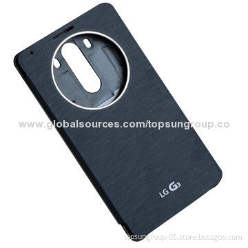 PU Leather Case for LG G3, Protective, Ultra-thin with Window and Sleep Functions